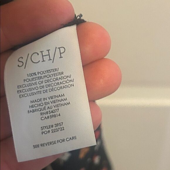 CAbi Style 3957 Black Top with Vibrant Floral Pattern - Picture 4 of 8